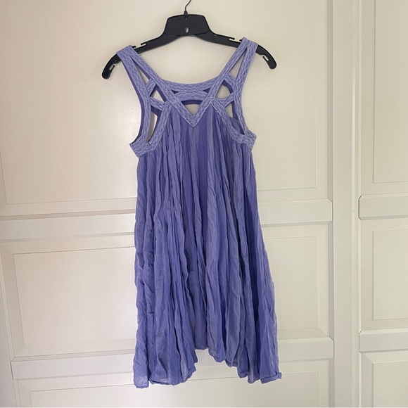 Free People FP ONE light purple embroidered mini dress 41012 - Picture 2 of 10